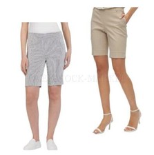 NEW! WOMENS HILARY RADLEY PULL ON MID RISE BERMUDA DRESS SHORT! 1745667 VARIETY