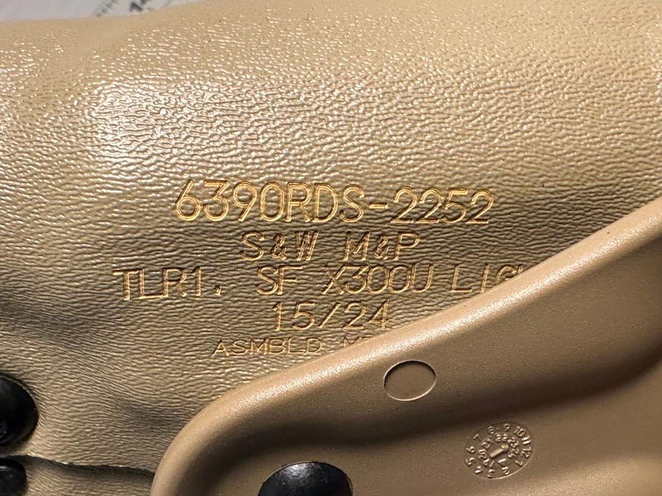 Safariland 6390RDS ALS FDE Duty Holster S&W M&P 2.0 4" + LIGHT & RDS - LEFT HAND - Image 3 of 4