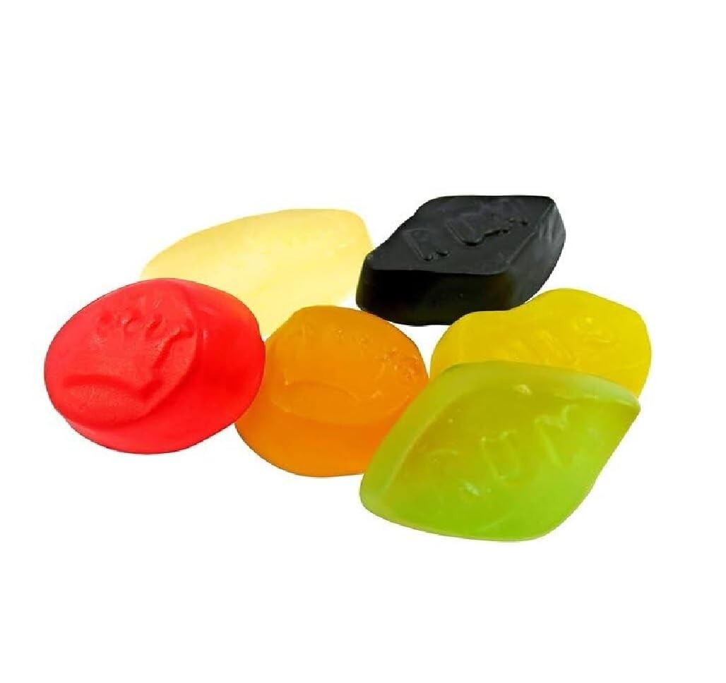 Sweet and Chewy Wine Gums - 165g Each, 12 Pack of Natural Fruit Gummies