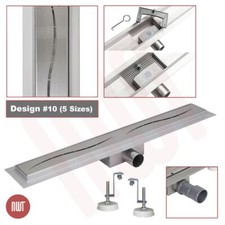 Linear Stainless Steel Shower Wetroom Drainage Gully Trap Waste (600-1500mm) #10