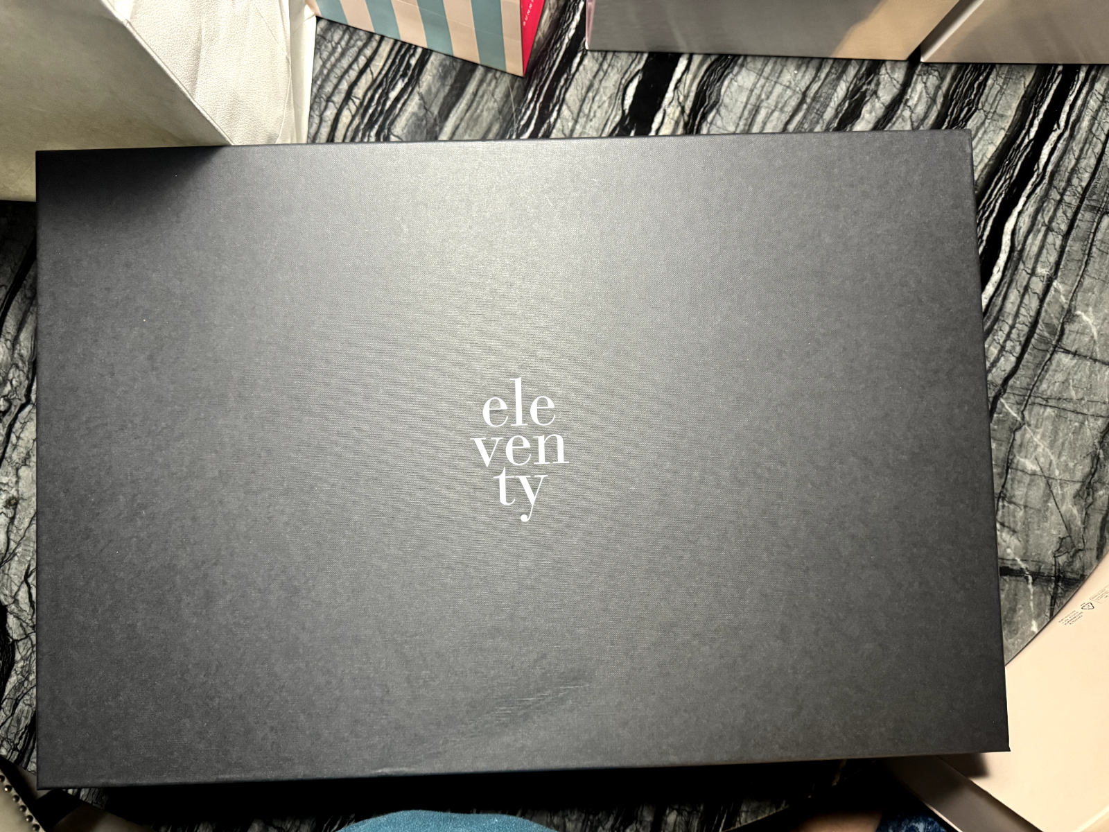 Eleventy Original Black Clothing Storage Gift Box with Tissue 23x15x5.5 Inches