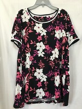 SECRET TREASURES Womens Sleep Top Floral Tropical S New