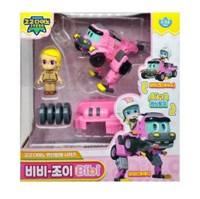 Gogo Dino Transformer Robot Bibi Joy Pink / Figure Car Toy Gift