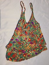 Uzbec Interior Liner Style INDIAN FANCY 100  SILK PRINTED TOP  SZ. S