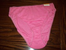 NWT CHARTER CLUB 100 COTTON HI-CUT BRIEF PANTIES GINGER CORAL 100117228 S