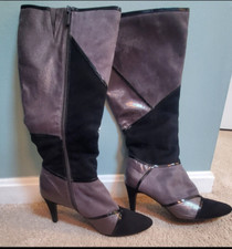Womens black leather boots