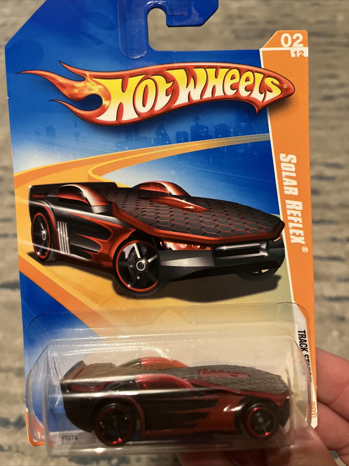 2009 Hot Wheels #56 Track Stars 2/12 SOLAR REFLEX Dark Red/Black w/BlackOH5Spoke