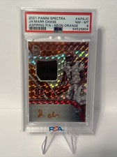 Ja’Marr Chase 2021 RPA Neon Orange Ink /15 Rookie PSA 8 Spectra Aspiring POP 3