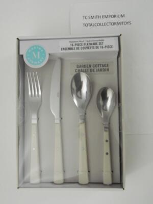 Martha Stewart Garden Cottage Stainless Steel Flatware 16 Piece