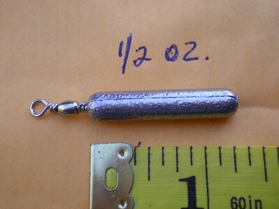 15 PCS. BOTTOM BOUNCER PENCIL SINKER 1/2 OZ. W/#7 NICKEL BARREL SWIVEL
