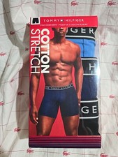 NWT Tommy Hilfiger 3 Pack Boxer Briefs Cotton Stretch Size L Asstd Colors