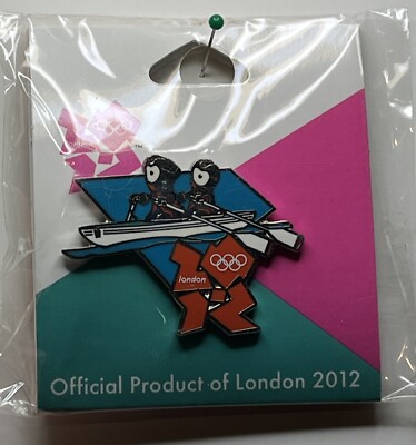 Rowing Olympic Pin Badge ~ 2012 London Games ~ Mascot Wenlock