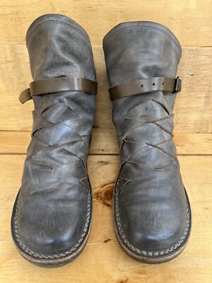 Trippen Bomb Men's Gray leather Buckle Boots Size 39 / US 9 | eBay