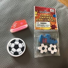 Children s New, 5 Soccer Theme Erasers
