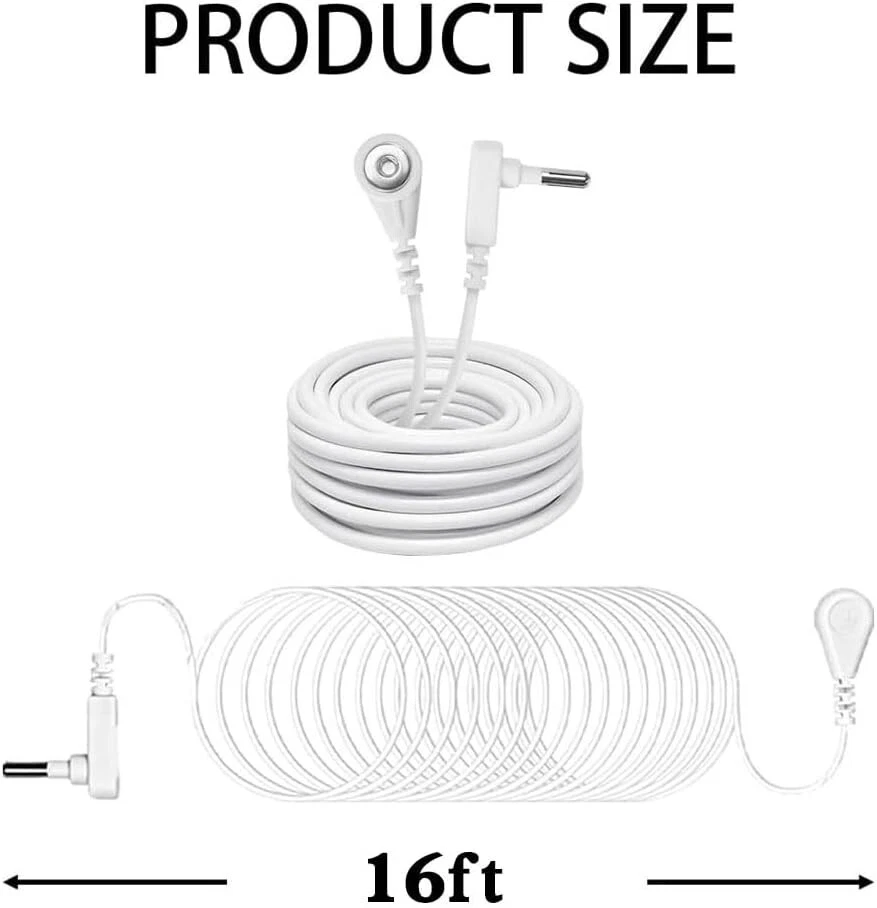 Sábana bajera de puesta a tierra tamaño queen algodón orgánico 13 % fibra plateada Foto 2 de 4