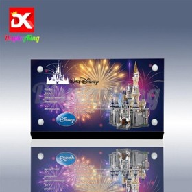 Display King - Acrylic display plaque for Lego The Disney Castle 71040