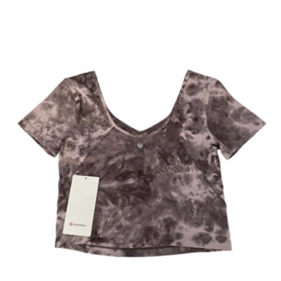 Lululemon Align Tee Crop Top Short Sleeve Shirt Size 10 Large NEW NWT $78