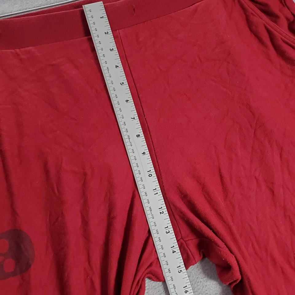 Ropa de dormir para mujer TORRID 2 rojas súper suaves felpa corta salón jogger calavera LEER Foto 4 de 4