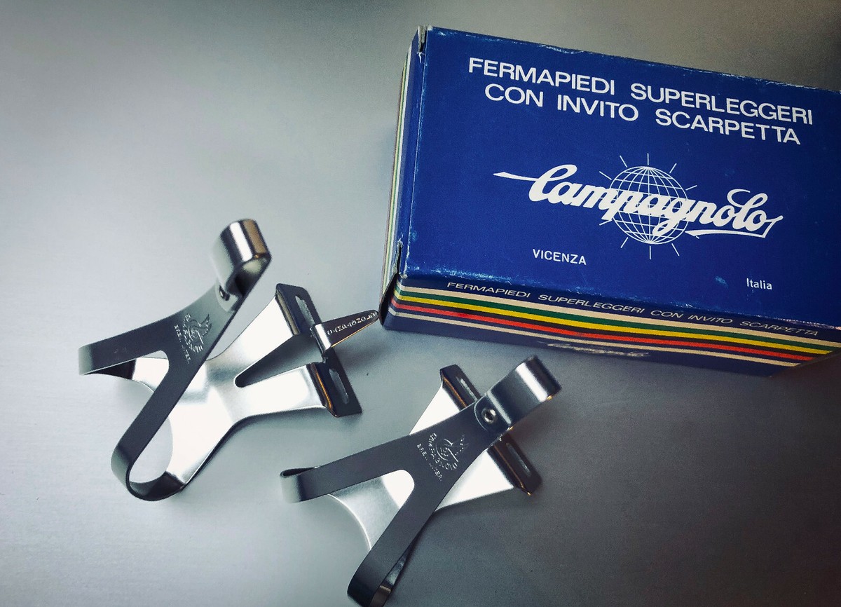 Pédales Toe Clips Record Superleggeri Campagnolo Old Logo