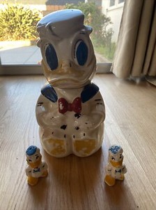 DONALD DUCK AND JOE CARIOCA CABALLEROS COOKIE JAR SALT PEPPER SHAKERS DISNEY