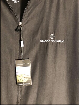 Veste De Golf Pebble Beach Homme XL - Noire/blanche, Déperlante Et Résistante Aux Plis (neuf)