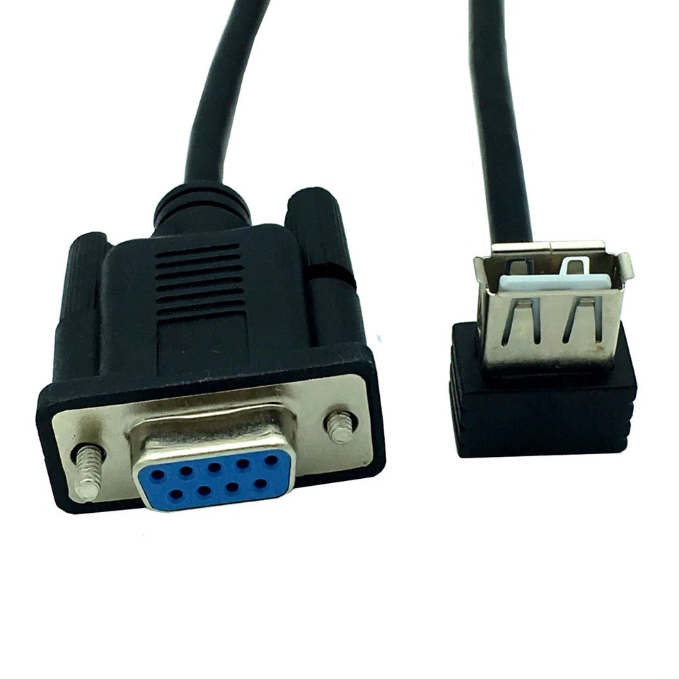 RS232 DB9 9 Pin Female to USB 2.0 A Female Jack Serial Adapter Connector Cable - Image 2 of 4
