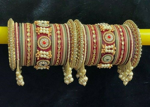 Rajwadi Dulhan Chuda Wedding Kundan 