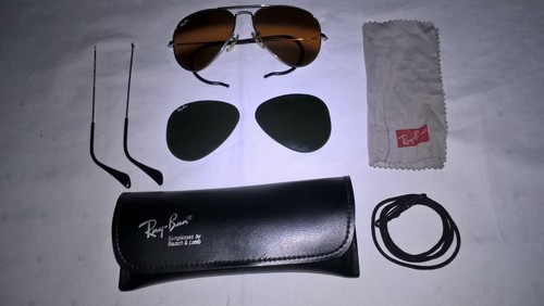 RARI RAY-BAN FUME'- ASTE RICCIO + (LENTI SCURE + ASTE DIRITTE) - USATI  PERFETTI | eBay