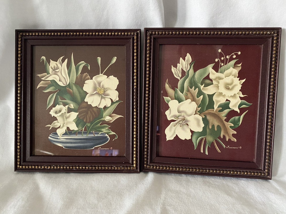 1950年代Turnerミッドセンチュリー リトグラフ プリント フラワー Vintage Mid Century Turner Style Floral Flower Prints Framed