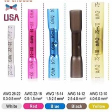 Terminals Waterproof Heat Shrink Butt Connectors Marine Crimp Wire Splice USA