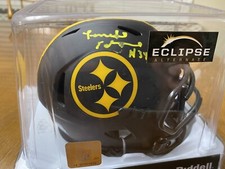 Terrell Edmunds Autograph Pittsburgh Steelers Eclipse Mini Helmet Beckett COA