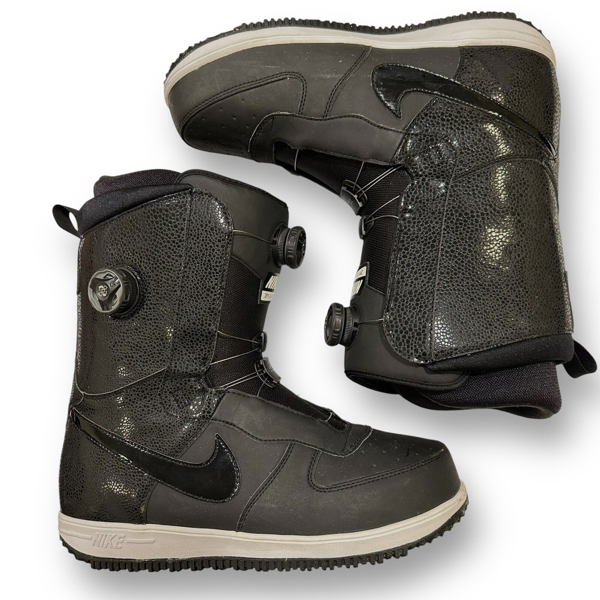 Nike Zoom Force 1 X Double BOA ZF1 Snowboard Boots Black Size 12