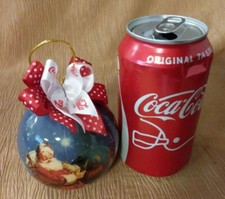 Vintage 1993 COCA COLA Santa Clause Christmas Ornament ~ 3” Ball ~ Coke Brand