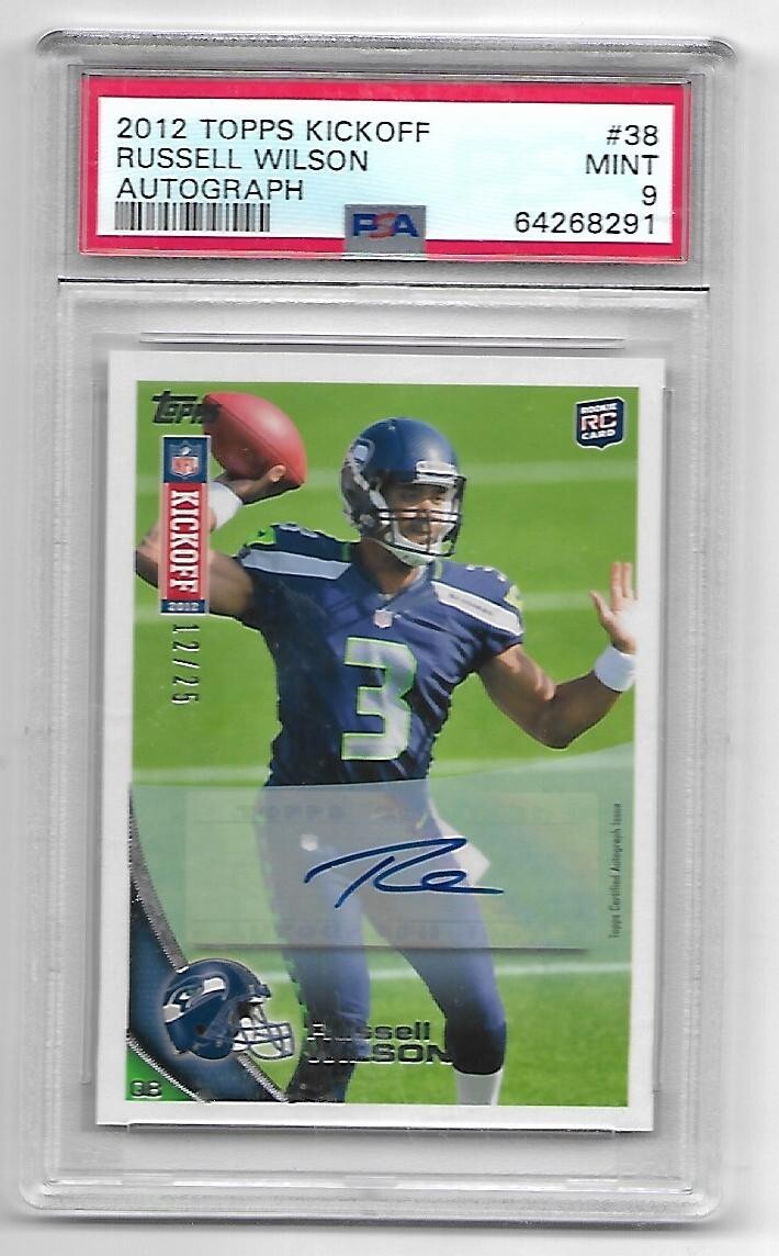 Russell Wilson Topps Kickoff Autograph #38 Base