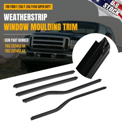 #ad 4PCS For Ford F250 F350 F450 Seal Strip Car Door Windows Weather Weatherstrip $33.99