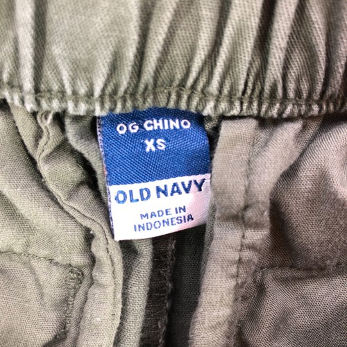Old Navy Shorts Girls Youth XS Green OG Chino Khaki Pockets Cuffed Elastic Waist - Picture 4 of 10