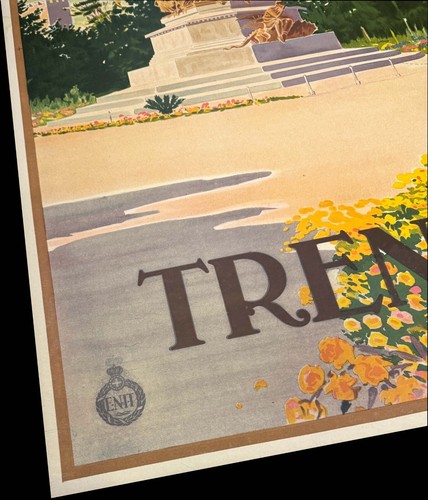 Poster Viaggio Italiano Trento di Chappuis 1925 ORIGINALE Nord Italia poster - Foto 5 di 5