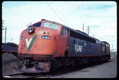 Original Rail Slide - Australia V Line S313+ N Melbourne VIC 1-1989