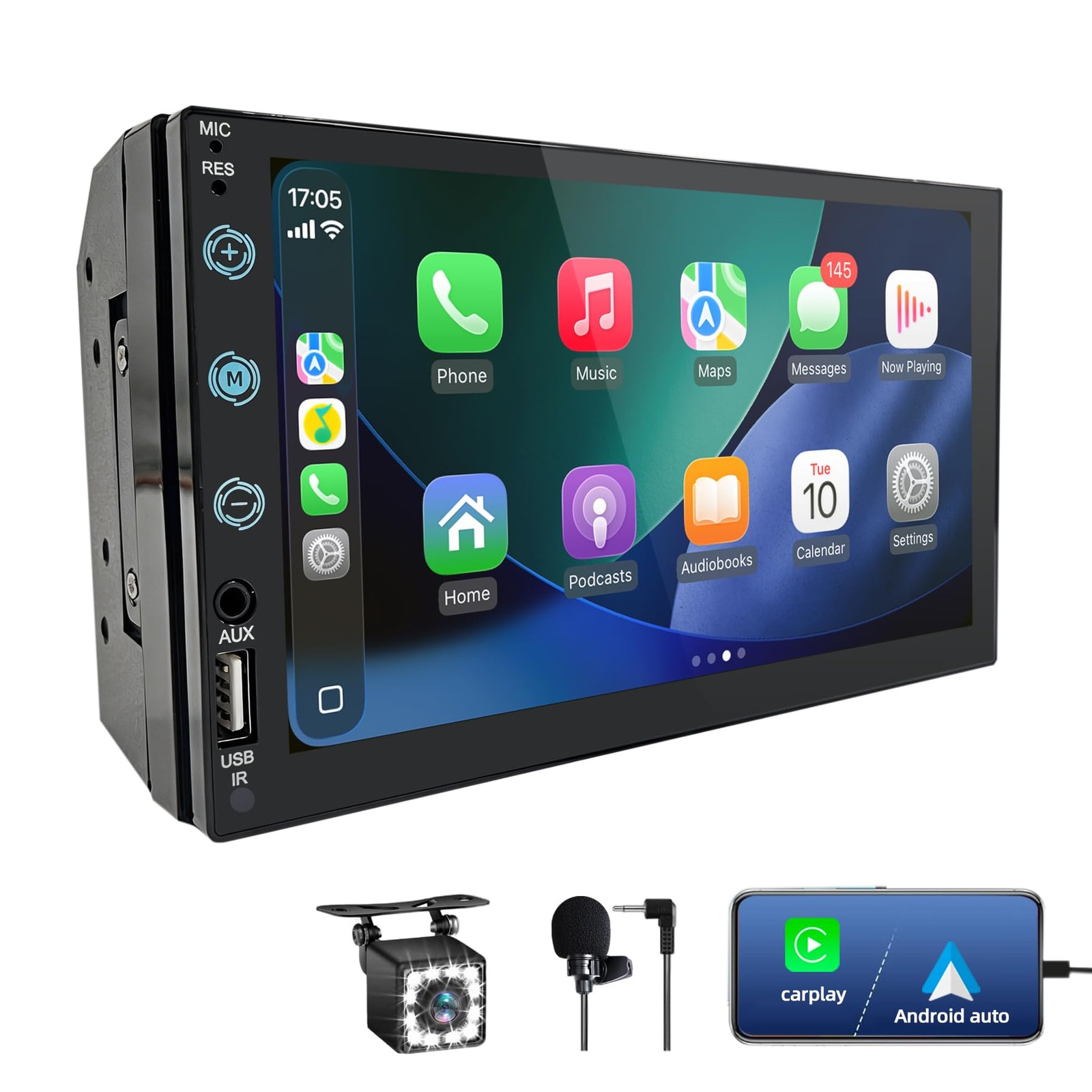 AUTORADIO 2 DIN 7 POLLICI CON CARPLAY ANDROID AUTO SCHERMO TATTILE MULTIMEDIA - Miniatura 22