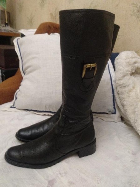 Women Paul Green Boots Black Leather 38 #C4HU
