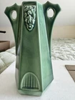 Rare Midcentury Modern Red Wing 210 Vase. Green Glazed