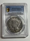 1928 Peace Silver Dollar PCGS AU Detail Key Date