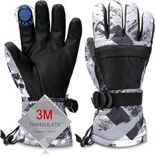 Ski Gloves, Warmest Waterproof and Breathable Snow Gloves for Cold Weather, Fits
