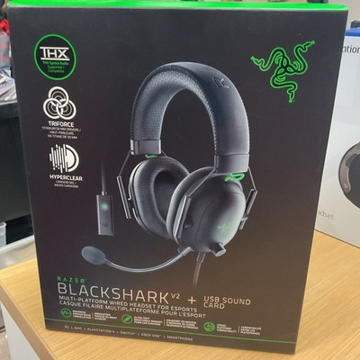 Razer Black Shark V2 + USB Sound Card Brand New 811659037541