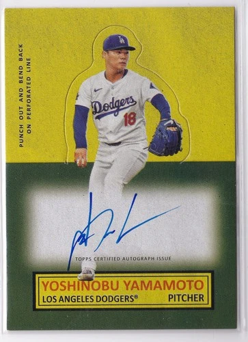 2025 Topps 1964 Punch Out YOSHINOBU YAMAMOTO #64sua-yy Pop Up SP Autograph Card