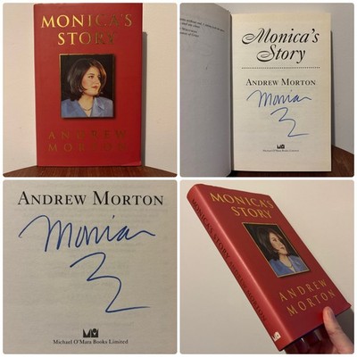 Signed 1st Edition ~ Monica s Story By Andrew Morton ~ Monica Lewinsky Clinton