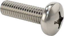 (50) M6-1.0 x20 Stainless Steel Phillips Pan Head Machine Screw DIN7985 A2 M6x20