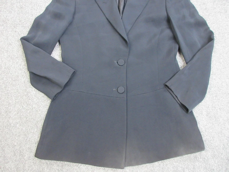 Blazer Emporio Armani Mujer Medio Azul Hecho en Italia Dos Botones Traje Chaqueta Foto 2 de 4
