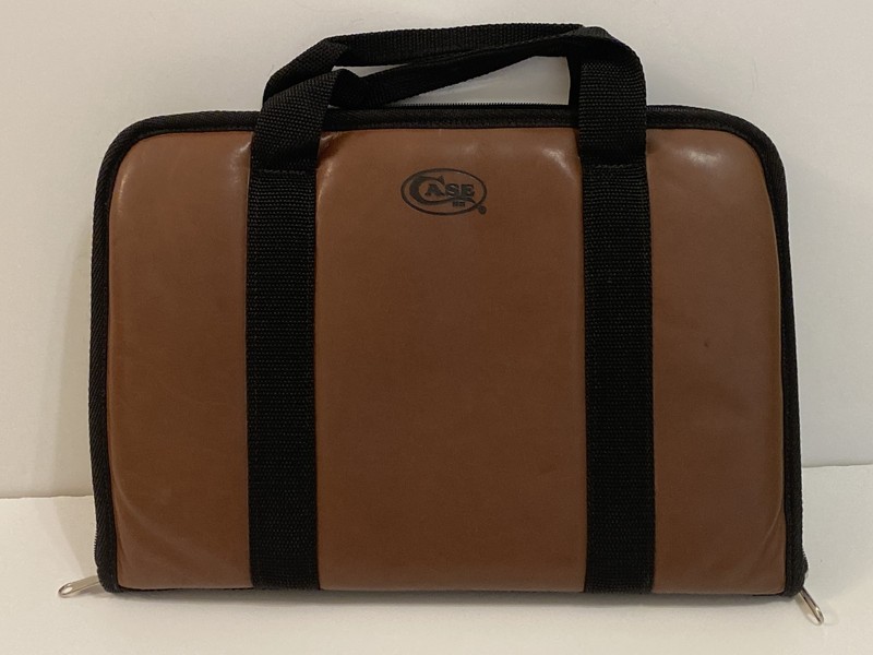 CASE XX Brown Leather Zipper Carrying Case (44 slots)