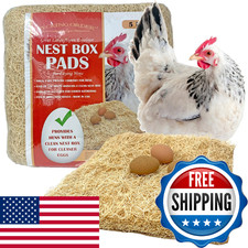 Nest Box Pads for Chicken Nesting Boxes - 13 x 13 Pads Made in USA from Sustaina